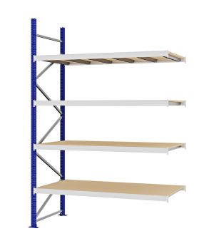 Weitspannregal Anbauregal FORTIS, 3.000×2.000×800 mm, Spanplatte