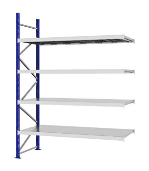 Weitspannregal Anbauregal FORTIS, 3.000×2.250×800 mm, verzinkt