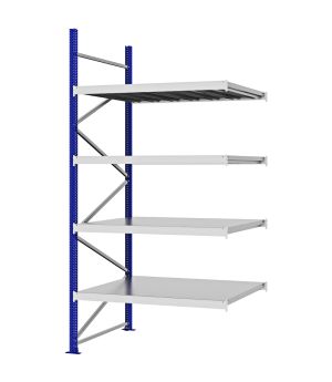 Weitspannregal Anbauregal FORTIS, 3.000×1.500×1.000 mm, verzinkt