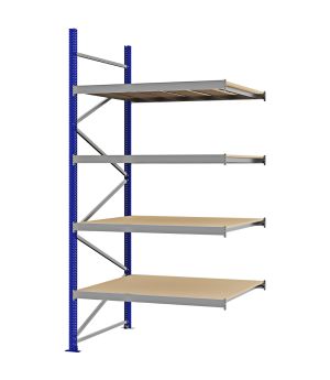 Weitspannregal Anbauregal FORTIS, 3.000×1.500×1.000 mm, Spanplatte