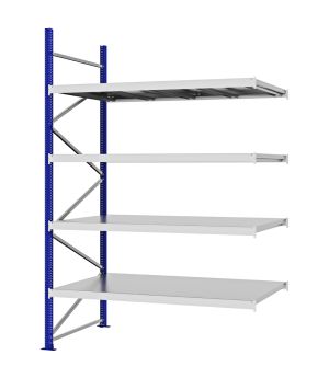 Weitspannregal Anbauregal FORTIS, 3.000×2.000×1.000 mm, verzinkt