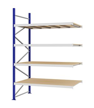 Weitspannregal Anbauregal FORTIS, 3.000×2.000×1.000 mm, Spanplatte