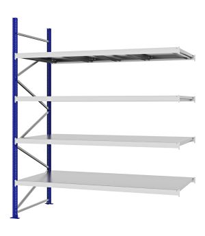 Weitspannregal Anbauregal FORTIS, 3.000×2.500×1.000 mm, verzinkt
