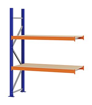 Weitspannregal Anbauregal FORTIS, 2.000×1.500×500 mm, Spanplatte