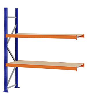 Weitspannregal Anbauregal FORTIS, 2.000×1.750×500 mm, Spanplatte