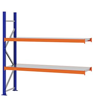 Weitspannregal Anbauregal FORTIS, 2.000×2.000×500 mm, verzinkt