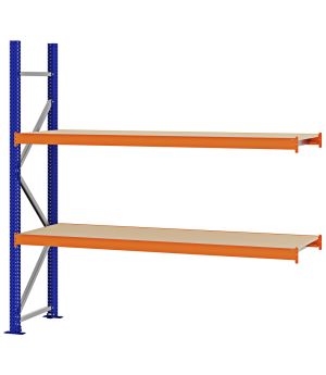 Weitspannregal Anbauregal FORTIS, 2.000×2.000×500 mm, Spanplatte