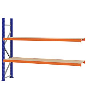 Weitspannregal Anbauregal FORTIS, 2.000×2.500×500 mm, Spanplatte