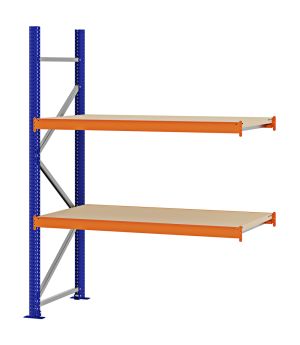 Weitspannregal Anbauregal FORTIS, 2.000×1.500×600 mm, Spanplatte