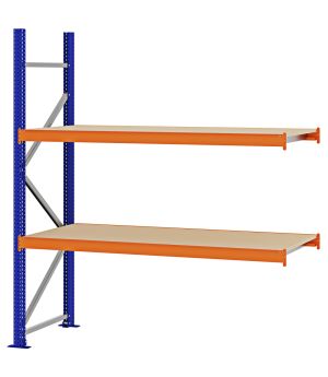 Weitspannregal Anbauregal FORTIS, 2.000×1.750×600 mm, Spanplatte