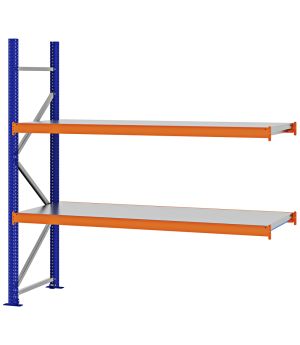 Weitspannregal Anbauregal FORTIS, 2.000×2.000×600 mm, verzinkt
