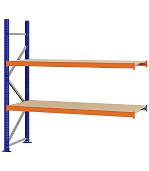 Weitspannregal Anbauregal FORTIS, 2.000×2.000×600 mm, Spanplatte
