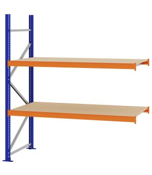 Weitspannregal Anbauregal FORTIS, 2.000×1.750×800 mm, Spanplatte