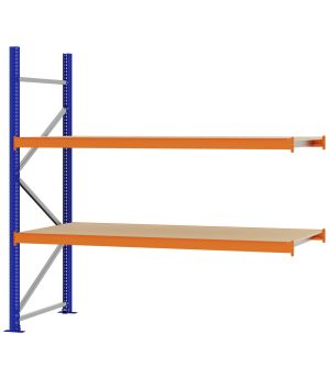 Weitspannregal Anbauregal FORTIS, 2.000×2.000×800 mm, Spanplatte