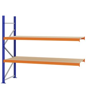 Weitspannregal Anbauregal FORTIS, 2.000×2.250×800 mm, Spanplatte