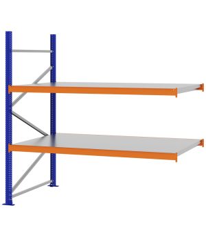 Weitspannregal Anbauregal FORTIS, 2.000×2.000×1.000 mm, verzinkt