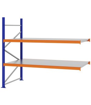 Weitspannregal Anbauregal FORTIS, 2.000×2.250×1.000 mm, verzinkt