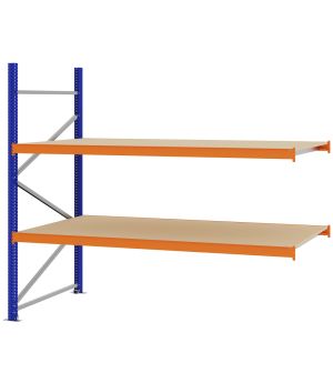 Weitspannregal Anbauregal FORTIS, 2.000×2.250×1.000 mm, Spanplatte