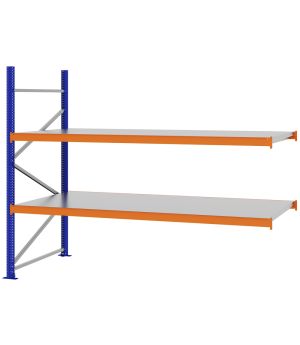 Weitspannregal Anbauregal FORTIS, 2.000×2.500×1.000 mm, verzinkt