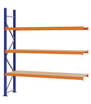 Weitspannregal Anbauregal FORTIS, 2.500×2.250×500 mm, Spanplatte