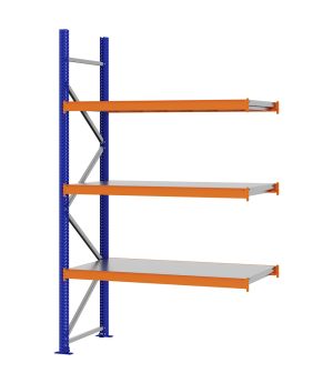 Weitspannregal Anbauregal FORTIS, 2.500×1.500×600 mm, verzinkt