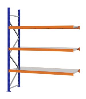 Weitspannregal Anbauregal FORTIS, 2.500×2.000×600 mm, verzinkt
