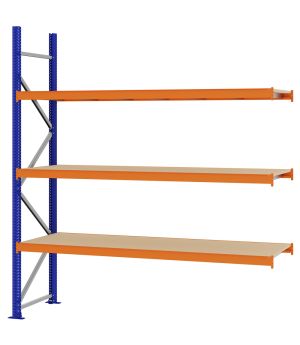Weitspannregal Anbauregal FORTIS, 2.500×2.250×600 mm, Spanplatte
