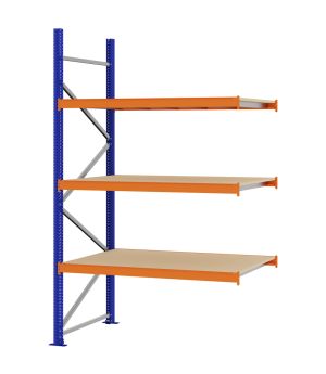 Weitspannregal Anbauregal FORTIS, 2.500×1.500×800 mm, Spanplatte