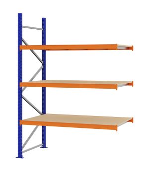 Weitspannregal Anbauregal FORTIS, 2.500×1.750×800 mm, Spanplatte