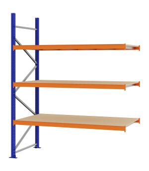 Weitspannregal Anbauregal FORTIS, 2.500×2.000×800 mm, Spanplatte
