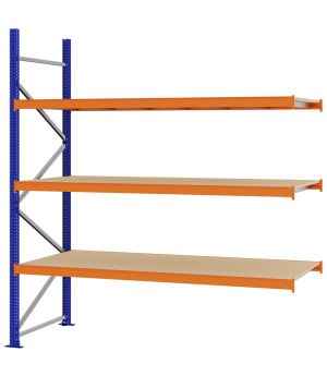 Weitspannregal Anbauregal FORTIS, 2.500×2.250×800 mm, Spanplatte