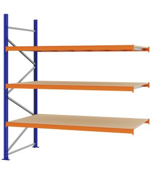 Weitspannregal Anbauregal FORTIS, 2.500×2.250×1.000 mm, Spanplatte