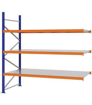 Weitspannregal Anbauregal FORTIS, 2.500×2.500×1.000 mm, verzinkt