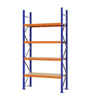 Weitspannregal Anbauregal FORTIS, 3.000×1.500×500 mm, Spanplatte