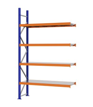 Weitspannregal Anbauregal FORTIS, 3.000×1.750×500 mm, verzinkt