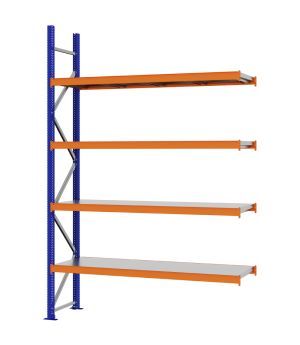 Weitspannregal Anbauregal FORTIS, 3.000×2.000×500 mm, verzinkt