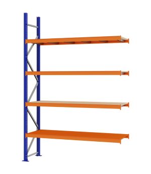Weitspannregal Anbauregal FORTIS, 3.000×2.000×500 mm, Spanplatte