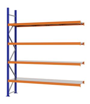 Weitspannregal Anbauregal FORTIS, 3.000×2.500×500 mm, verzinkt