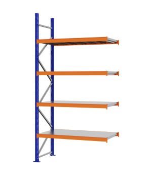 Weitspannregal Anbauregal FORTIS, 3.000×1.500×600 mm, verzinkt