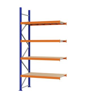 Weitspannregal Anbauregal FORTIS, 3.000×1.500×600 mm, Spanplatte
