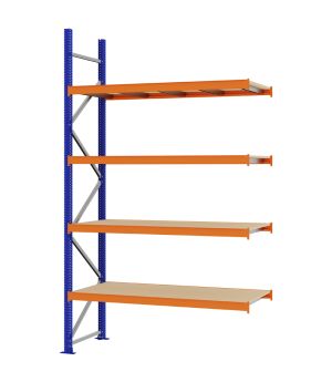 Weitspannregal Anbauregal FORTIS, 3.000×1.750×600 mm, Spanplatte