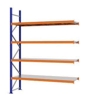 Weitspannregal Anbauregal FORTIS, 3.000×2.250×600 mm, verzinkt