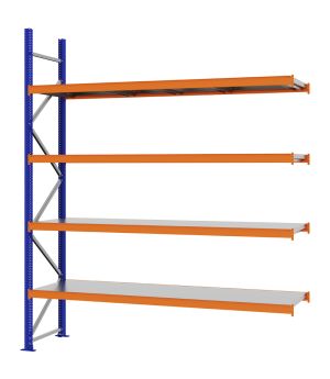 Weitspannregal Anbauregal FORTIS, 3.000×2.500×600 mm, verzinkt