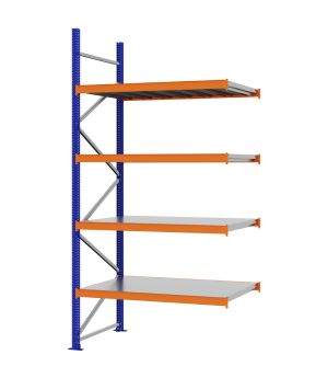 Weitspannregal Anbauregal FORTIS, 3.000×1.500×800 mm, verzinkt