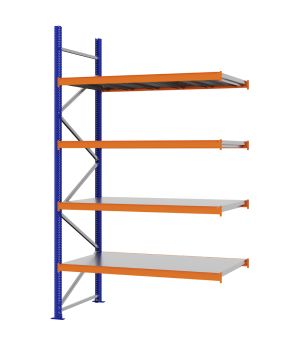 Weitspannregal Anbauregal FORTIS, 3.000×1.750×800 mm, verzinkt