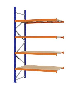Weitspannregal Anbauregal FORTIS, 3.000×1.750×800 mm, Spanplatte