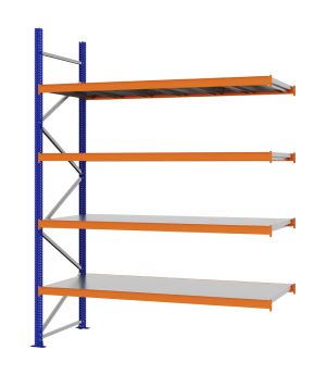 Weitspannregal Anbauregal FORTIS, 3.000×2.250×800 mm, verzinkt