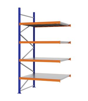 Weitspannregal Anbauregal FORTIS, 3.000×1.500×1.000 mm, verzinkt