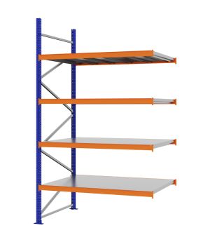 Weitspannregal Anbauregal FORTIS, 3.000×1.750×1.000 mm, verzinkt
