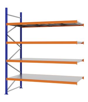 Weitspannregal Anbauregal FORTIS, 3.000×2.500×1.000 mm, verzinkt